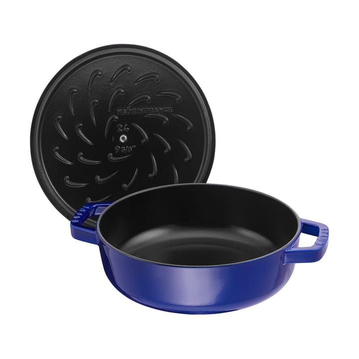 Staub Chistera sauterpande støbejern Ø24 cm, Mørkeblå STAUB