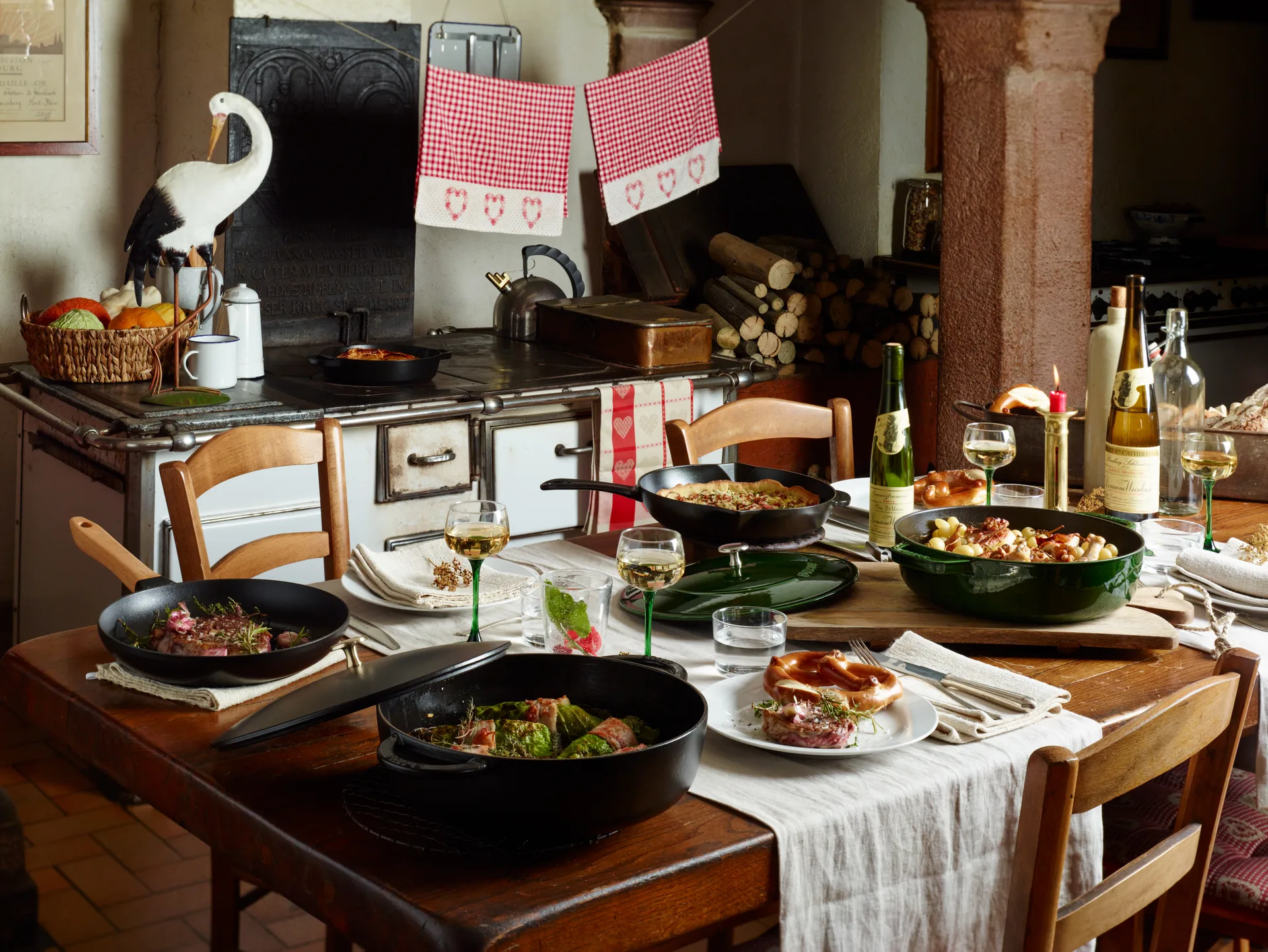 Staub Chistera sauterpande støbejern Ø28 cm, Basilikagrøn STAUB