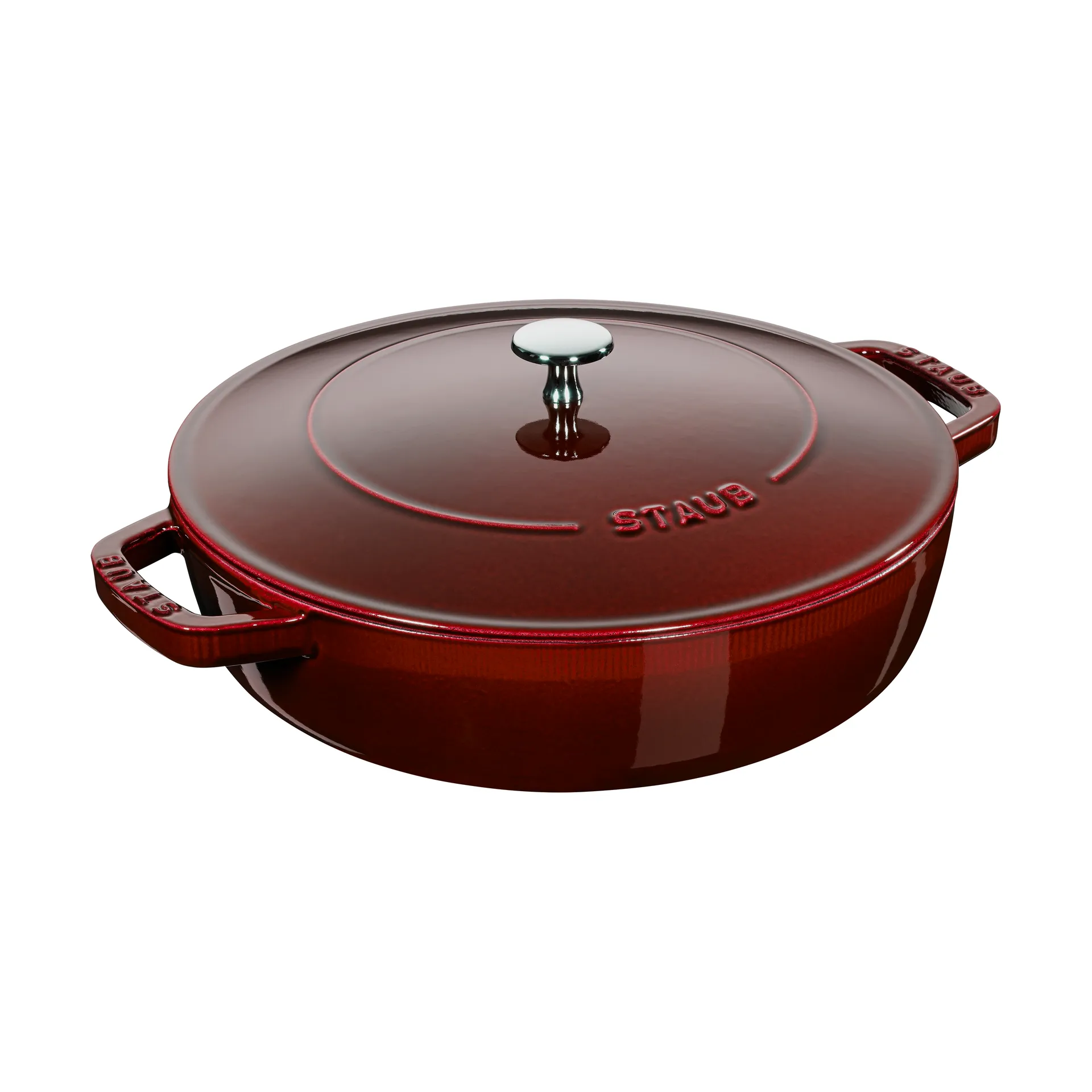 Staub Chistera sauterpande støbejern Ø28 cm, Grenadine rød STAUB