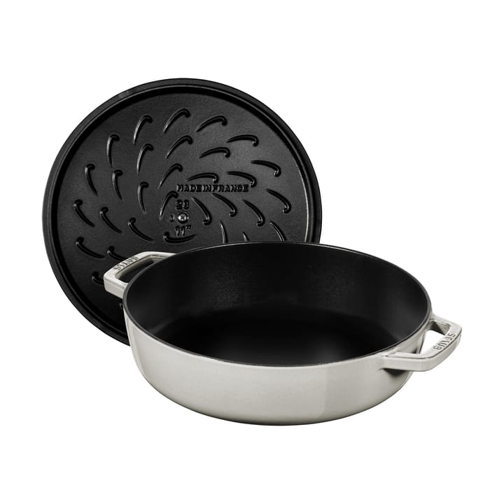 Staub Chistera sauterpande støbejern Ø28 cm, White truffle STAUB