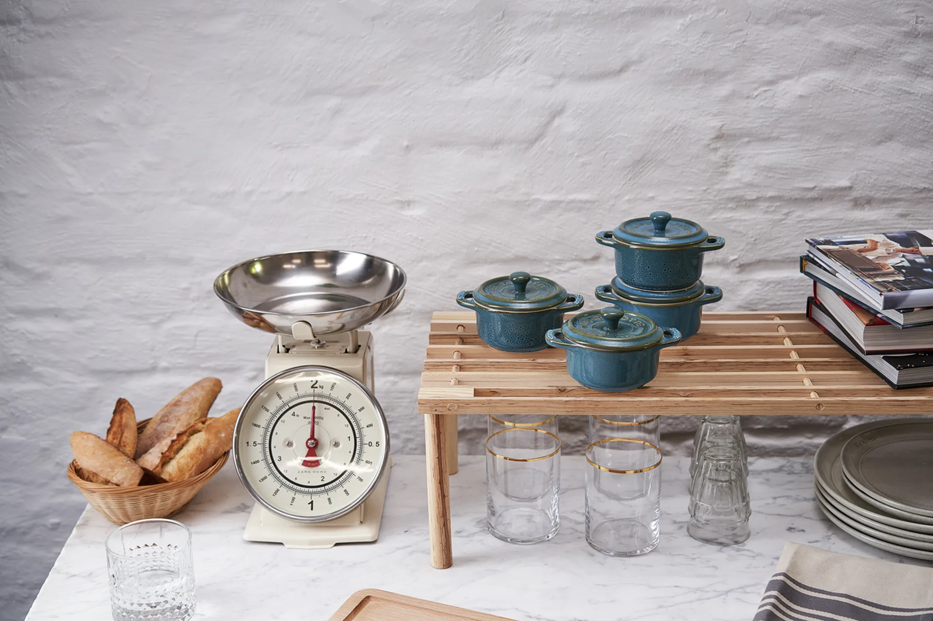 Staub grydesæt mini Ø10 cm 4-pak, Antik turkis STAUB