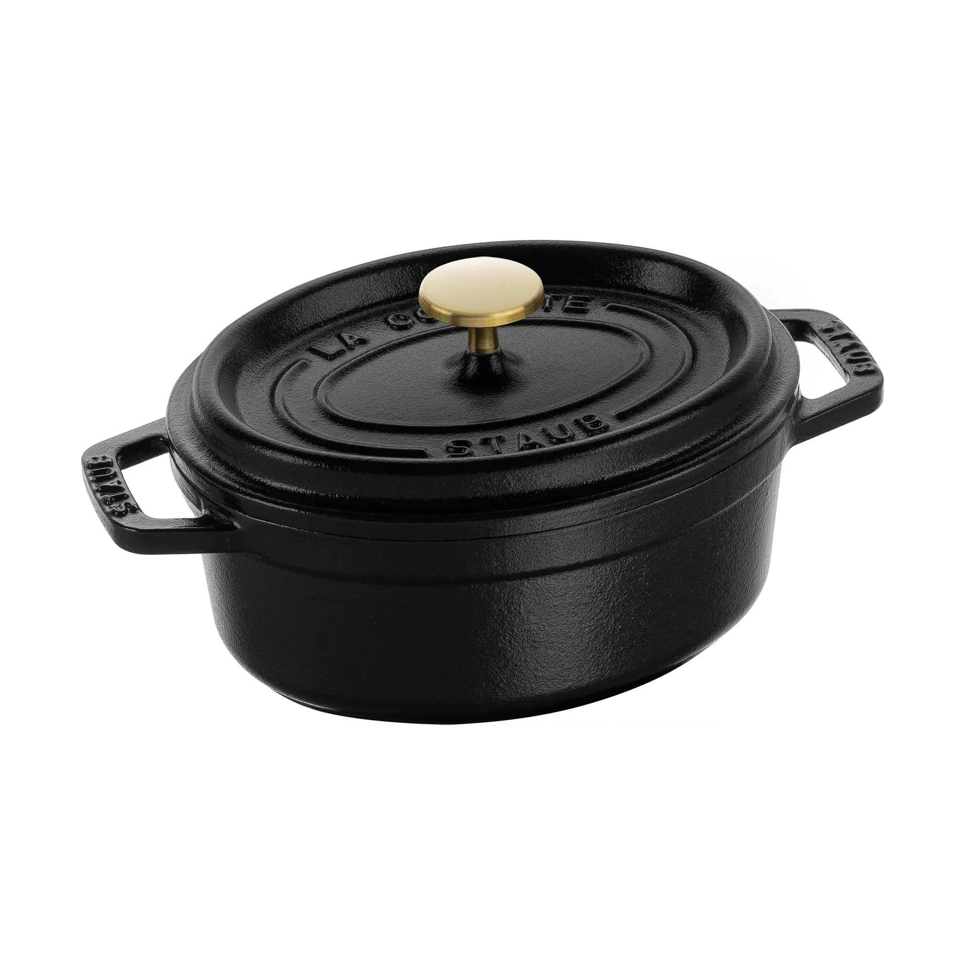 Staub La Cocotte oval gryde støbejern 0,6 L, Sort STAUB