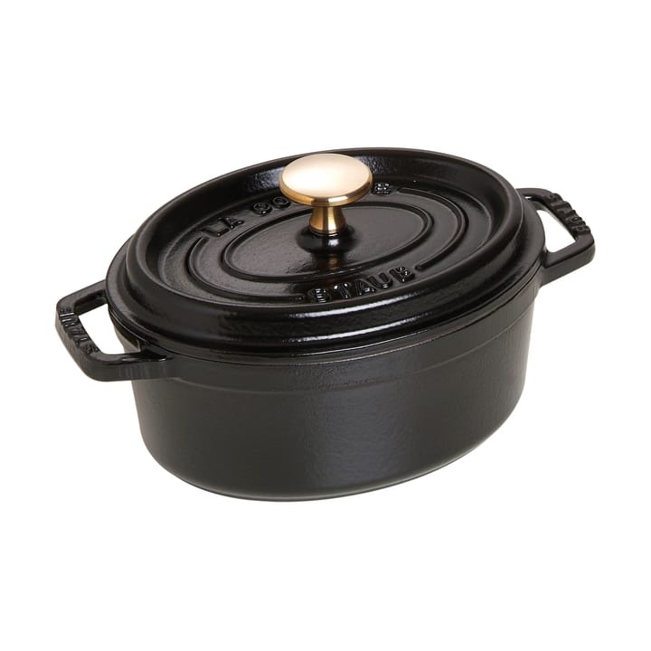 Staub La Cocotte oval gryde støbejern 1 L - Sort - STAUB