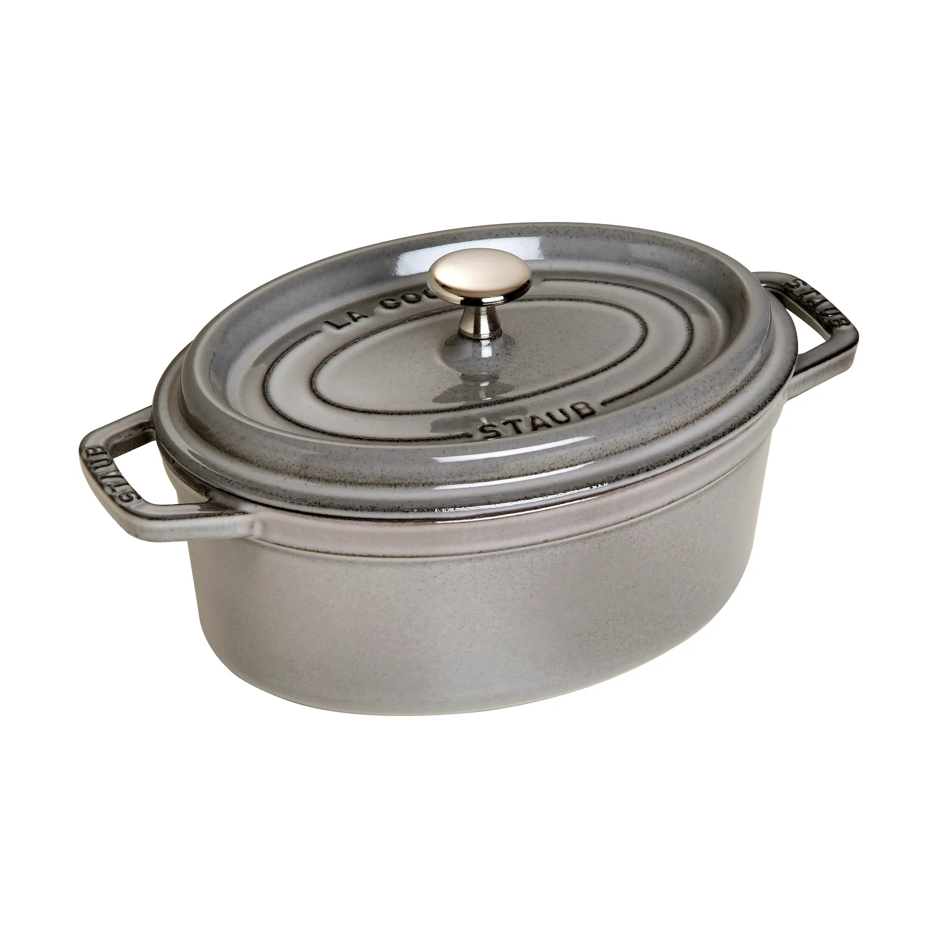 Staub La Cocotte oval gryde støbejern 2,35 L, Grafitgrå STAUB