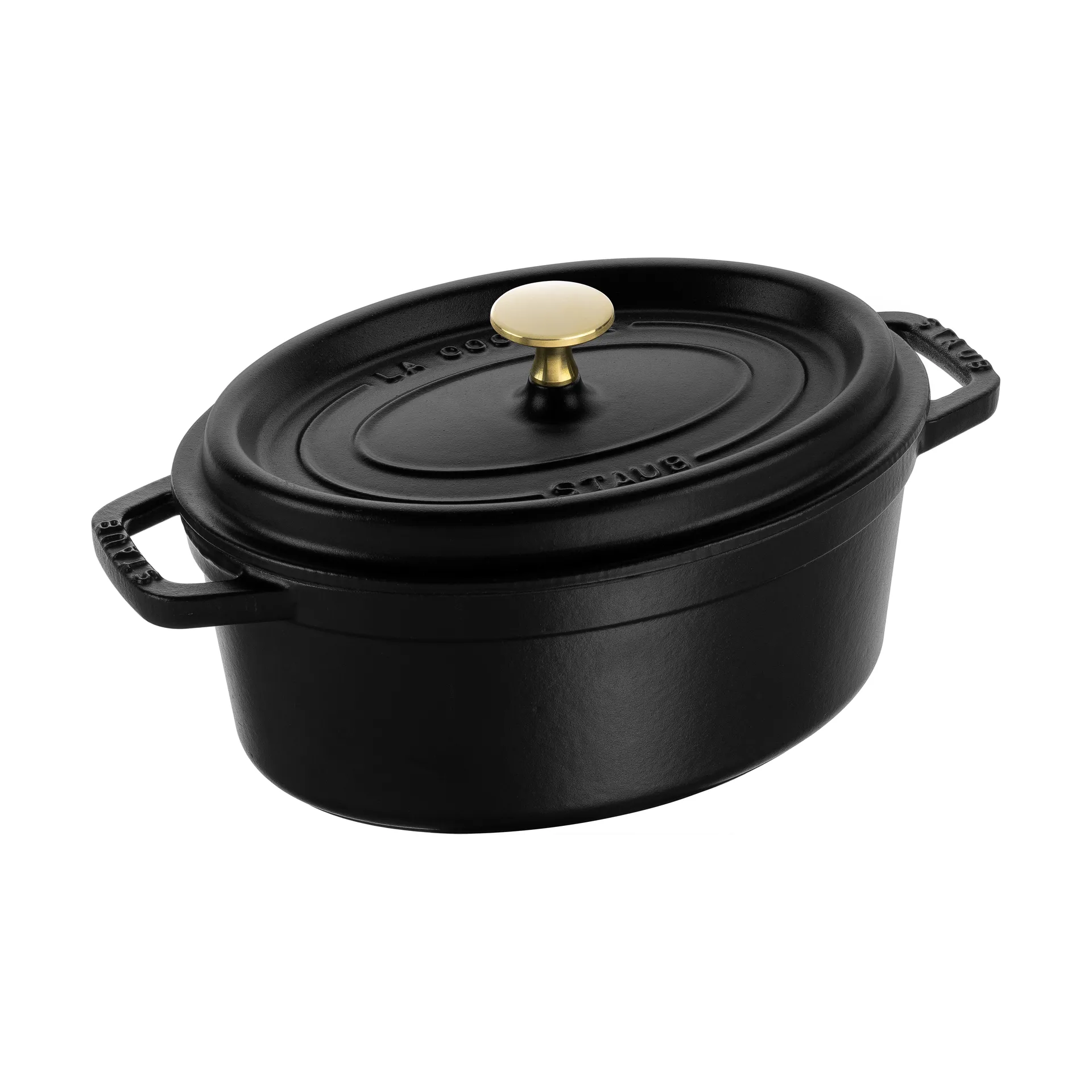 Staub La Cocotte oval gryde støbejern 2,35 L, Sort STAUB