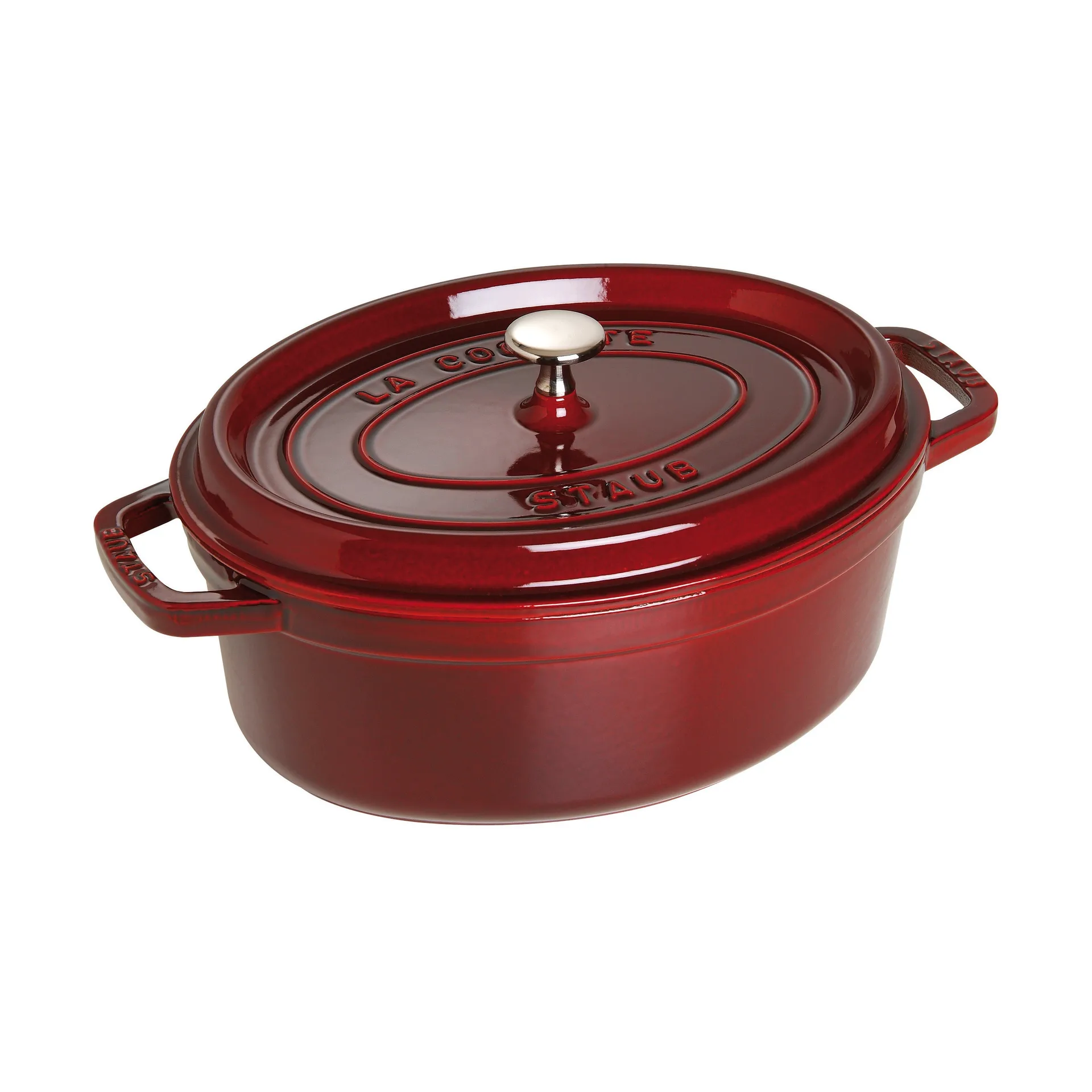 Staub La Cocotte oval gryde støbejern 4,2 L, Grenadine rød STAUB