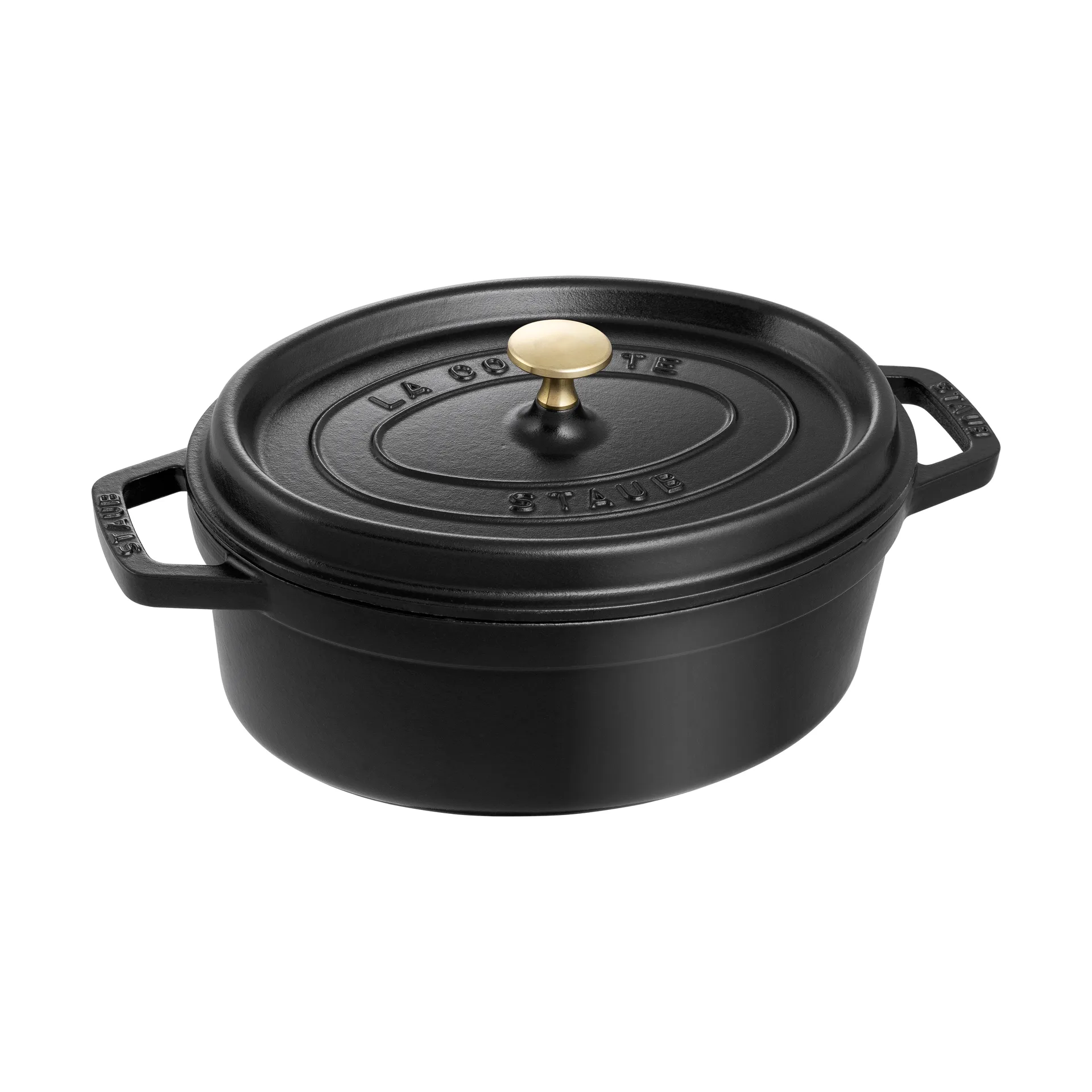 Staub La Cocotte oval gryde støbejern 5,5 L, Sort STAUB