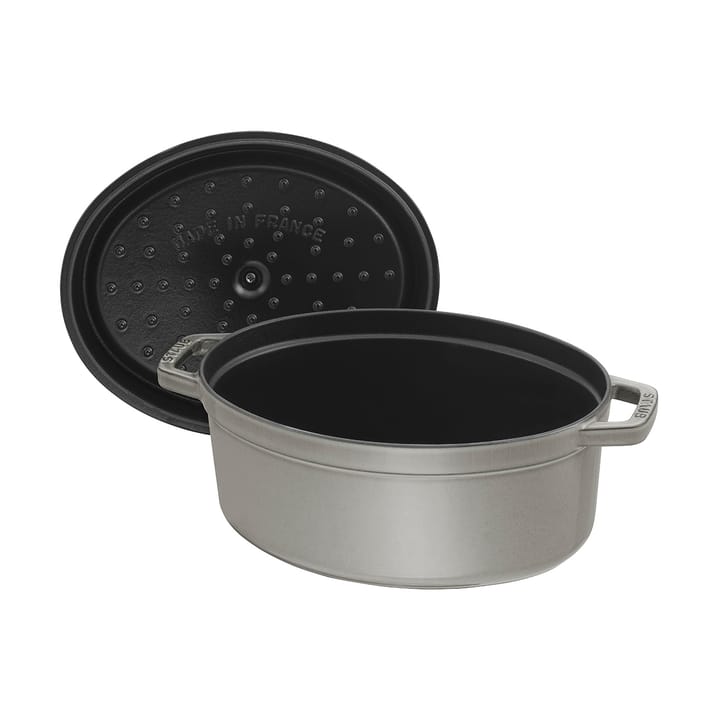 Staub La Cocotte oval gryde støbejern 6,7 L, Grafitgrå STAUB