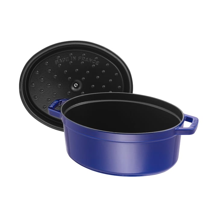 Staub La Cocotte oval gryde støbejern 6,7 L, Mørkeblå STAUB