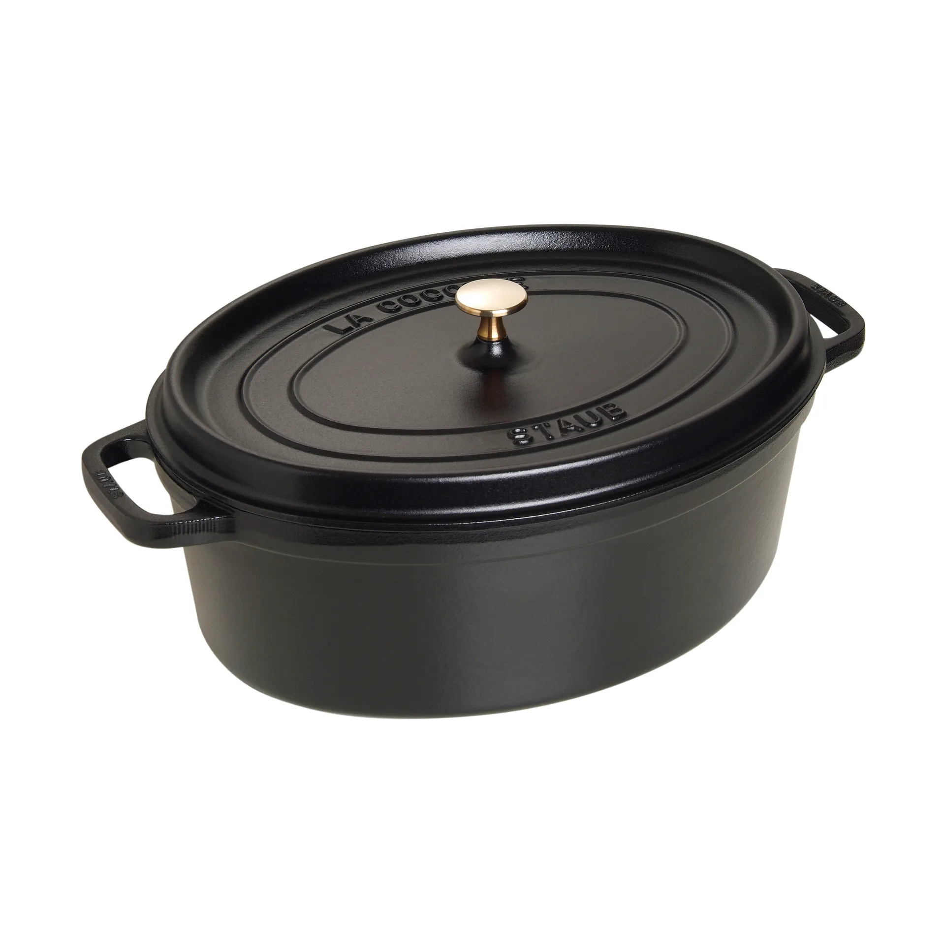 Staub La Cocotte oval gryde støbejern 8 L, Sort STAUB