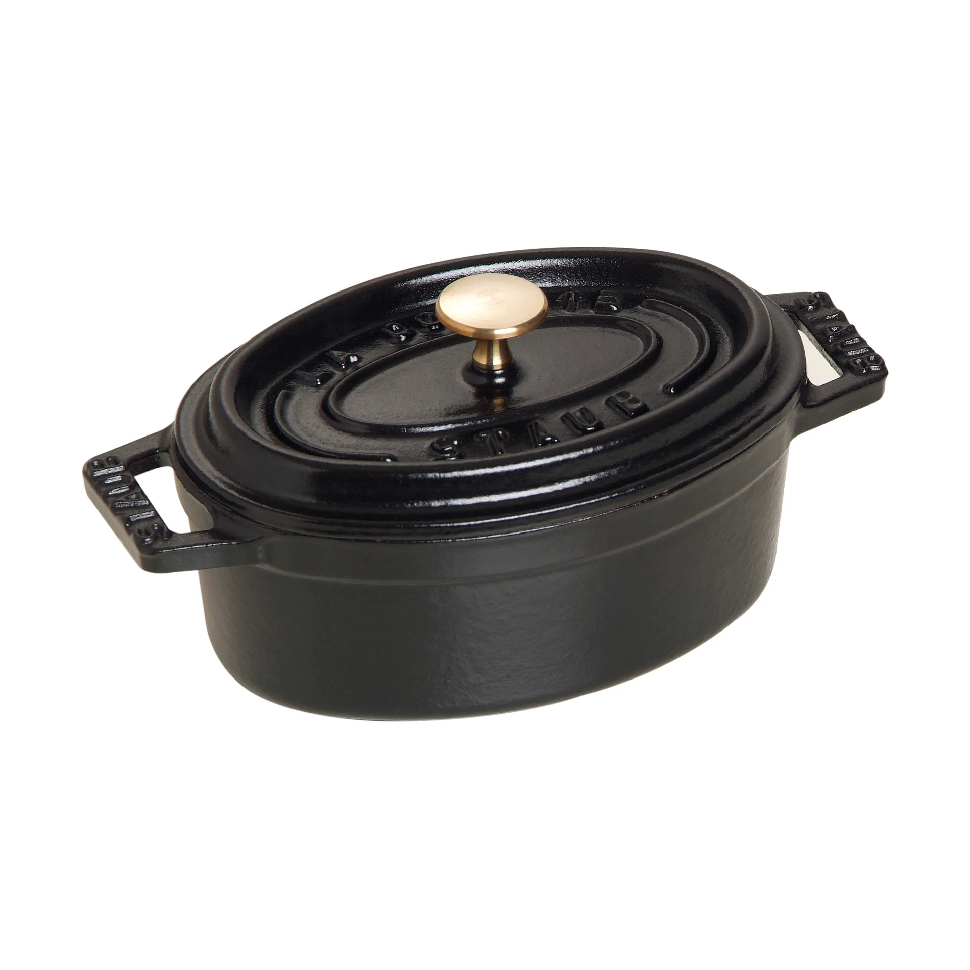Staub La Cocotte oval minigryde støbejern 0,25 L, Sort STAUB