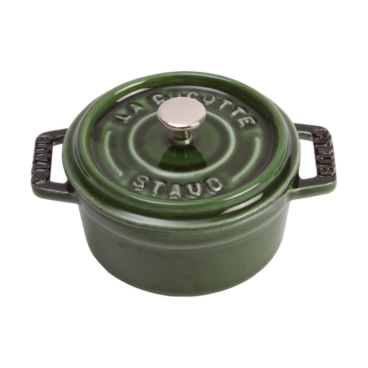 Staub La Cocotte rund gryde støbejern 0,25 L - Basilikum grøn - STAUB