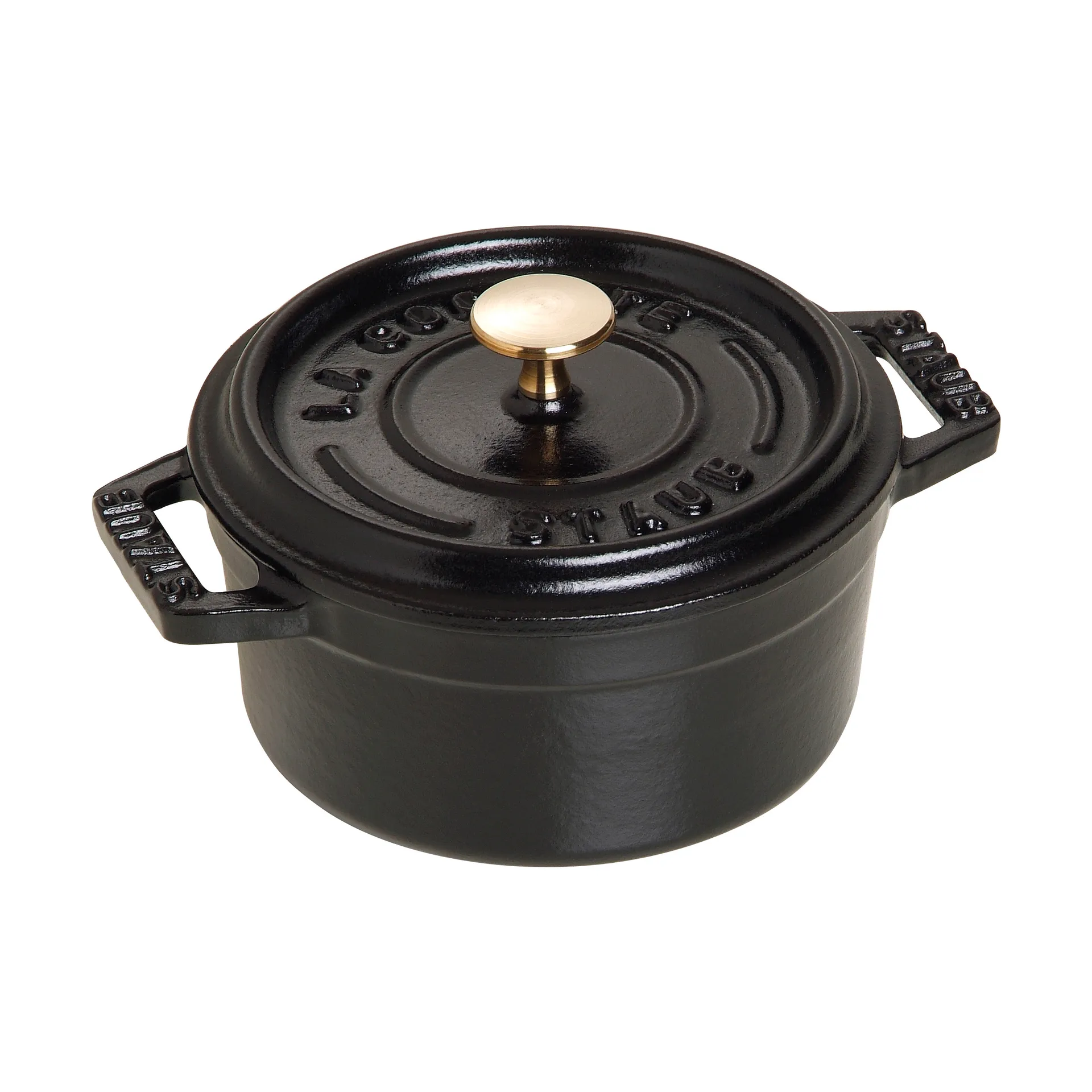 Staub La Cocotte rund gryde støbejern 0,25 L, Sort STAUB