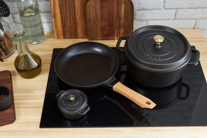 Staub La Cocotte rund gryde støbejern 0,25 L, Sort STAUB