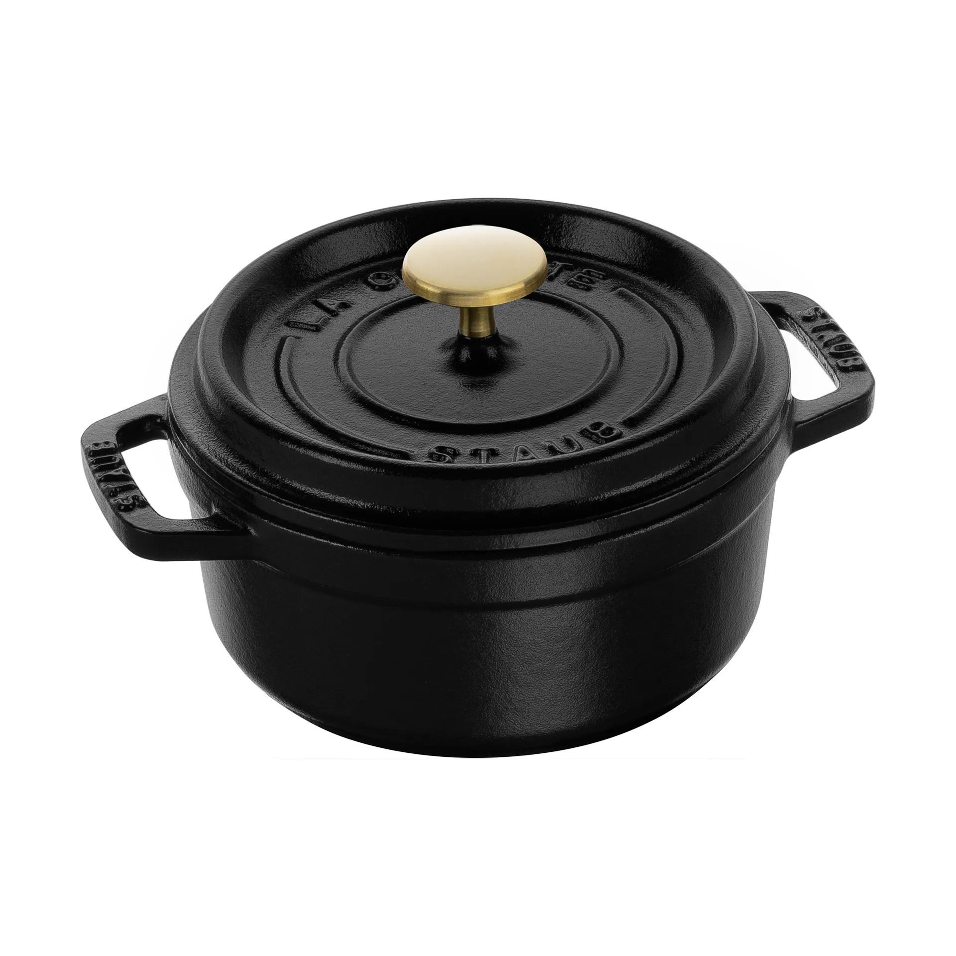 Staub La Cocotte rund gryde støbejern 0,4 L, Sort STAUB