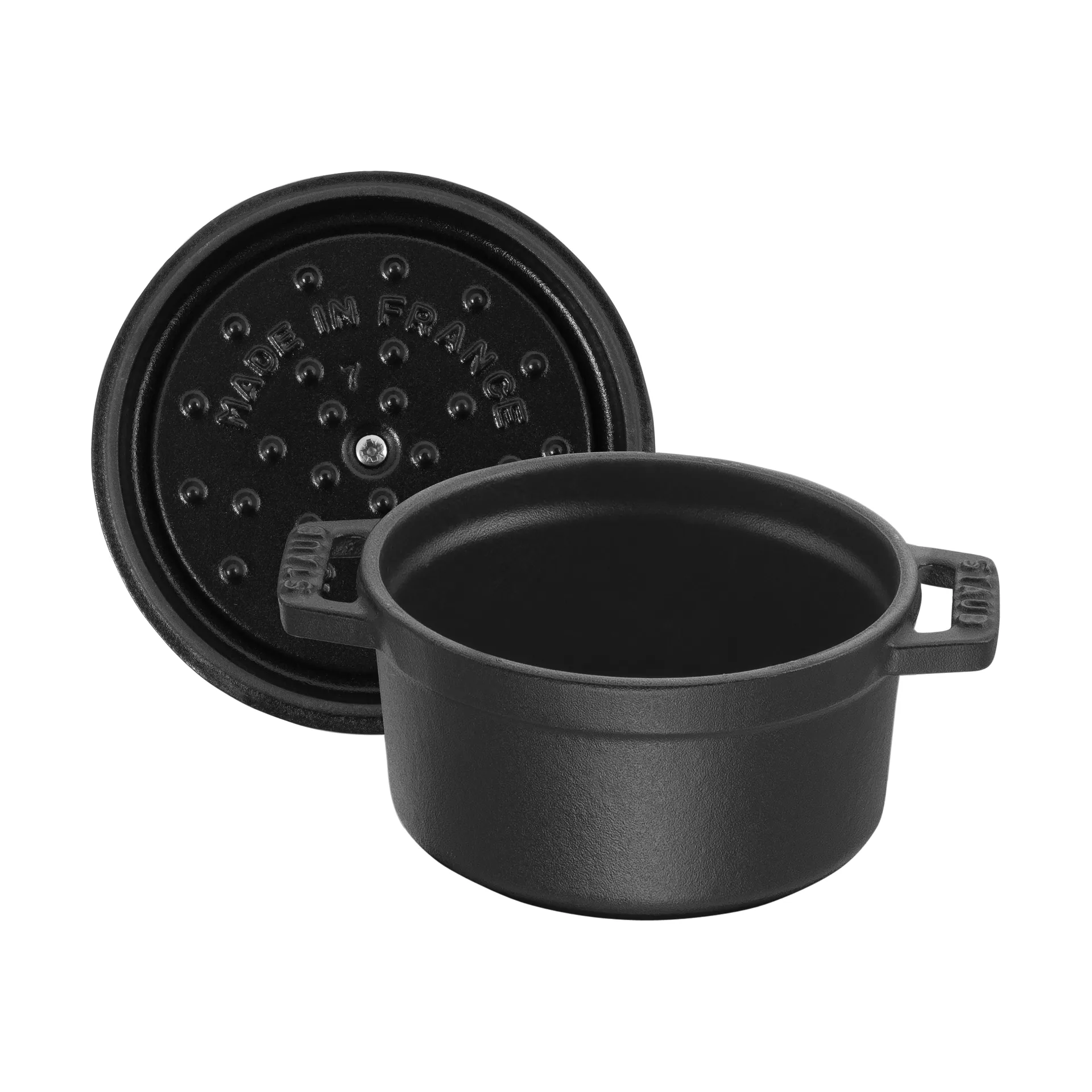 Staub La Cocotte rund gryde støbejern 0,4 L, Sort STAUB