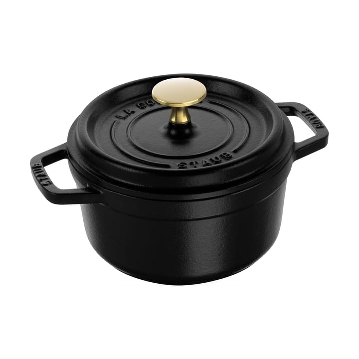 Staub La Cocotte rund gryde støbejern 1,2 L - Sort - STAUB