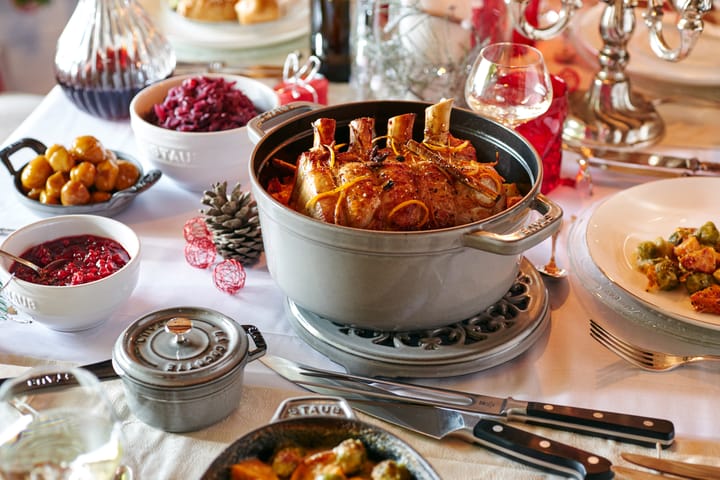 Staub La Cocotte rund gryde støbejern 12,6 L, Grafitgrå STAUB