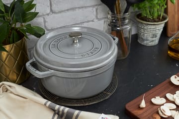 Staub La Cocotte rund gryde støbejern 2,2 L - Grafitgrå - STAUB