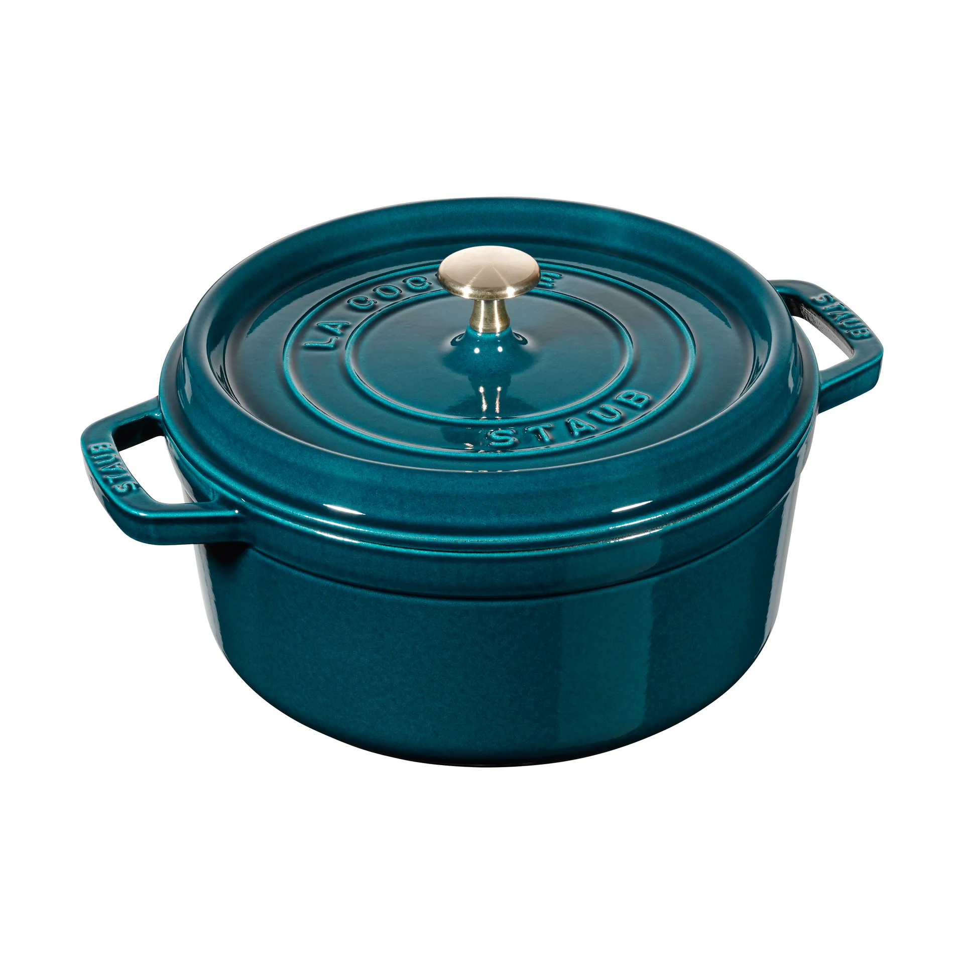 Staub La Cocotte rund gryde støbejern 2,2 L, La Mer STAUB