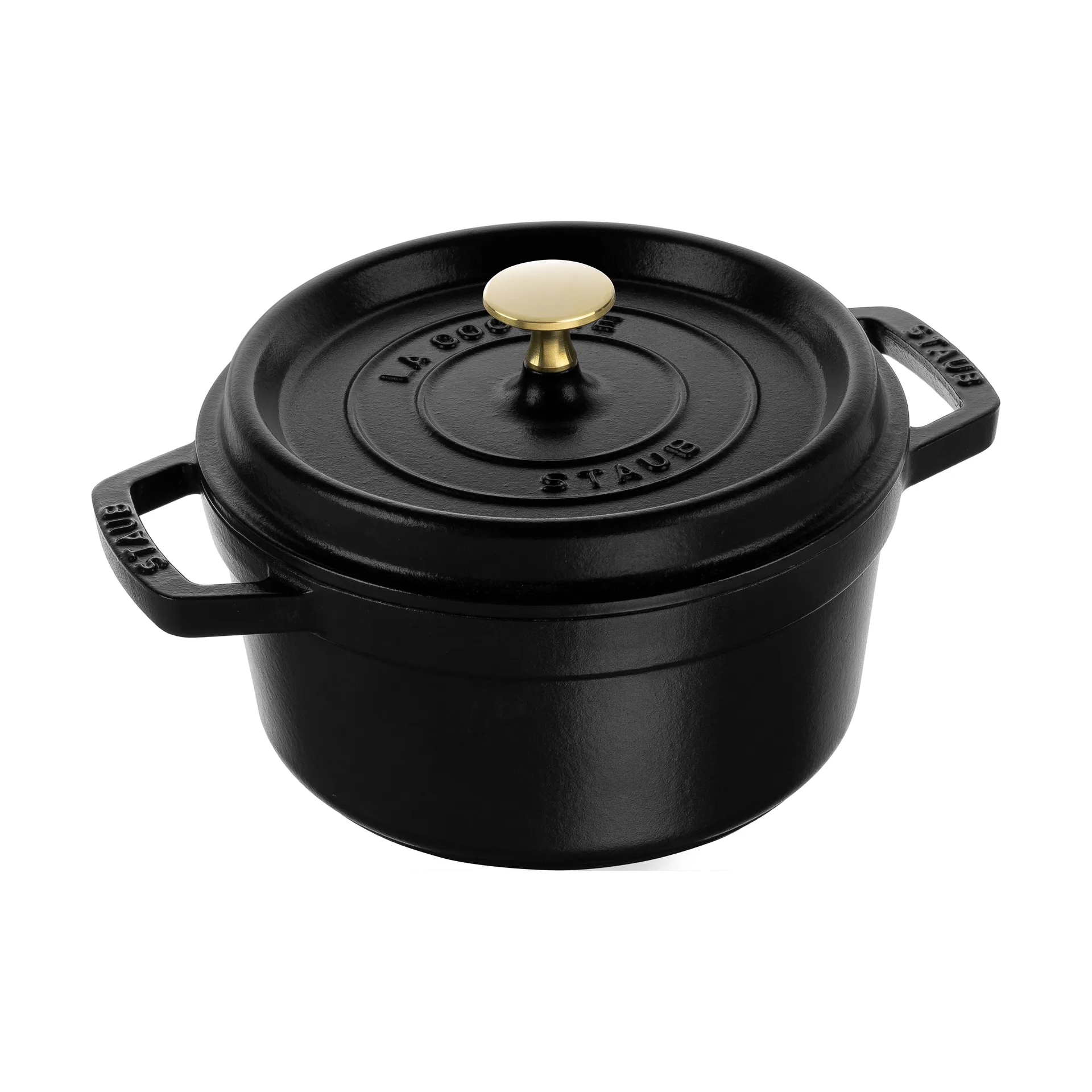 Staub La Cocotte rund gryde støbejern 2,2 L, Sort STAUB