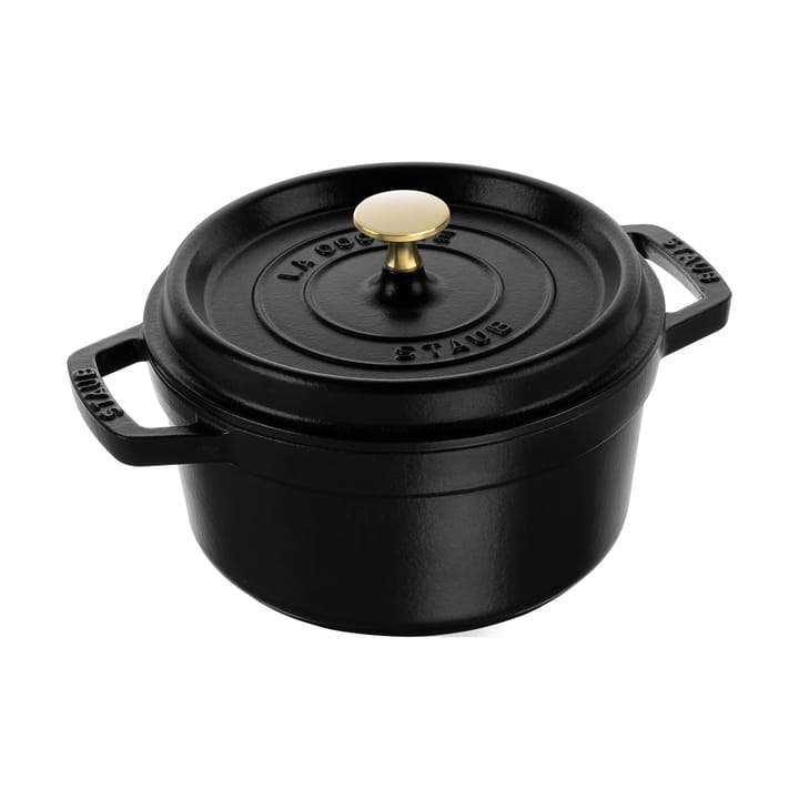 Staub La Cocotte rund gryde støbejern 2,2 L - Sort - STAUB