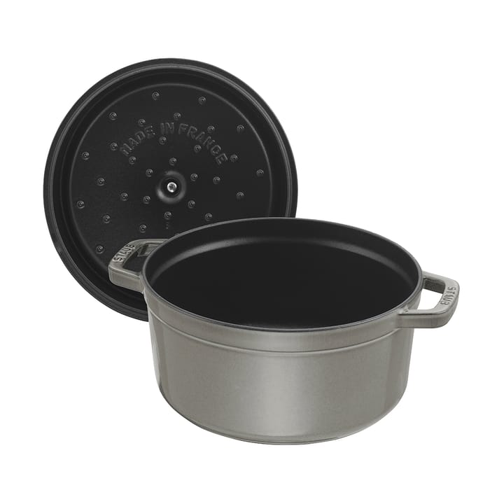 Staub La Cocotte rund gryde støbejern 2,6 L, Grafitgrå STAUB