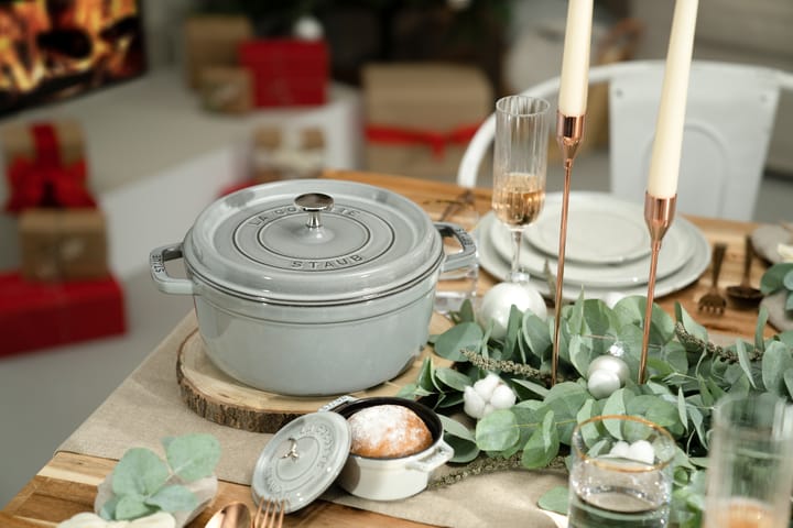 Staub La Cocotte rund gryde støbejern 2,6 L, Grafitgrå STAUB