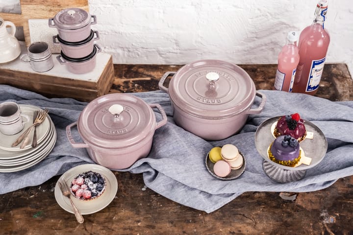 Staub La Cocotte rund gryde støbejern 3,8 L, Cherry Blossom STAUB