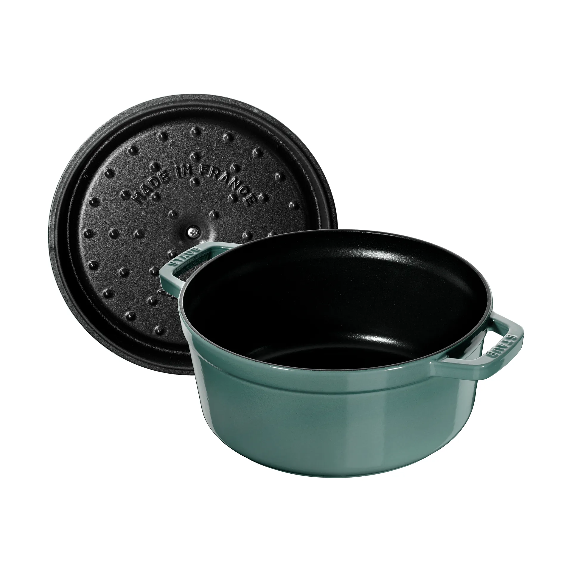Staub La Cocotte rund gryde støbejern 3,8 L, Eukalyptus STAUB