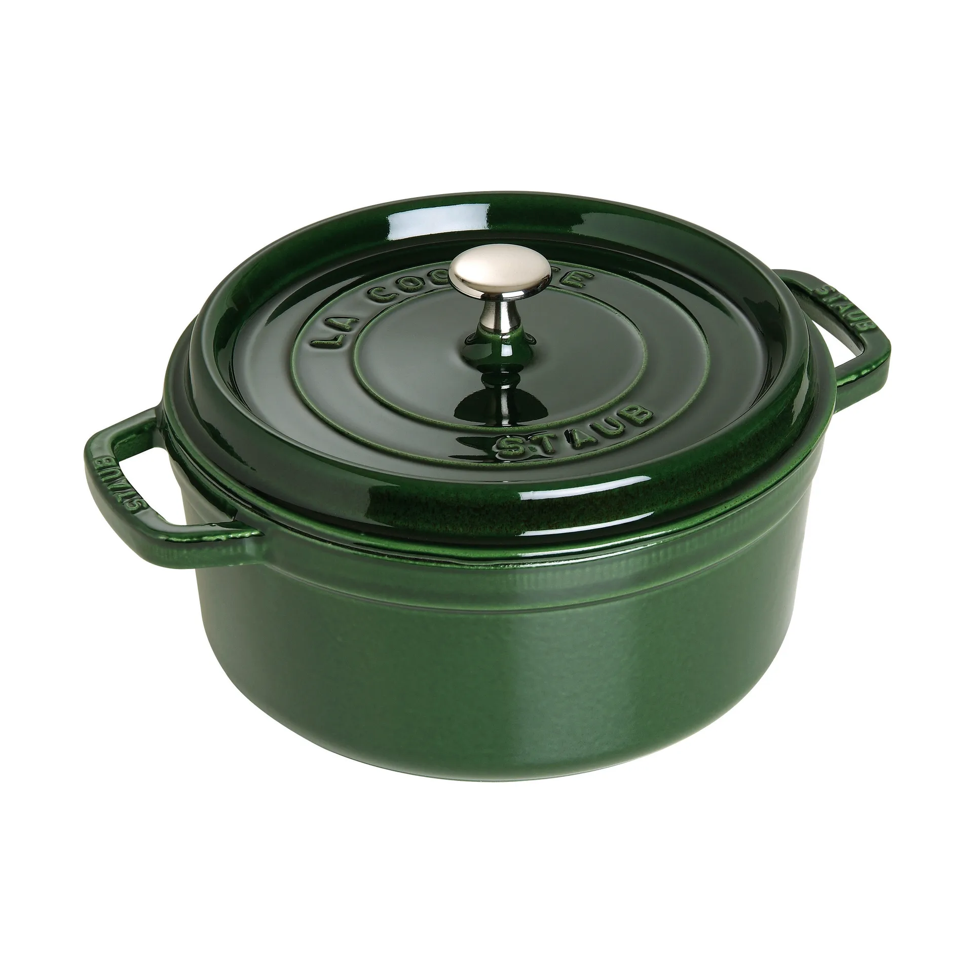Staub La Cocotte rund gryde støbejern 5,2 L, Basilikum grøn STAUB