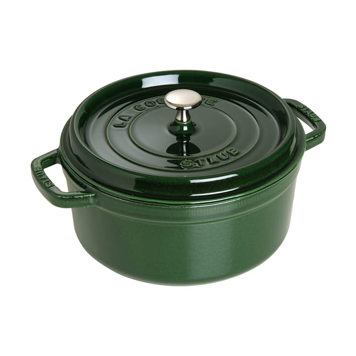 Staub La Cocotte rund gryde støbejern 5,2 L - Basilikum grøn - STAUB