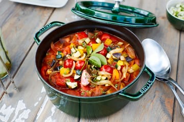 Staub La Cocotte rund gryde støbejern 5,2 L - Basilikum grøn - STAUB