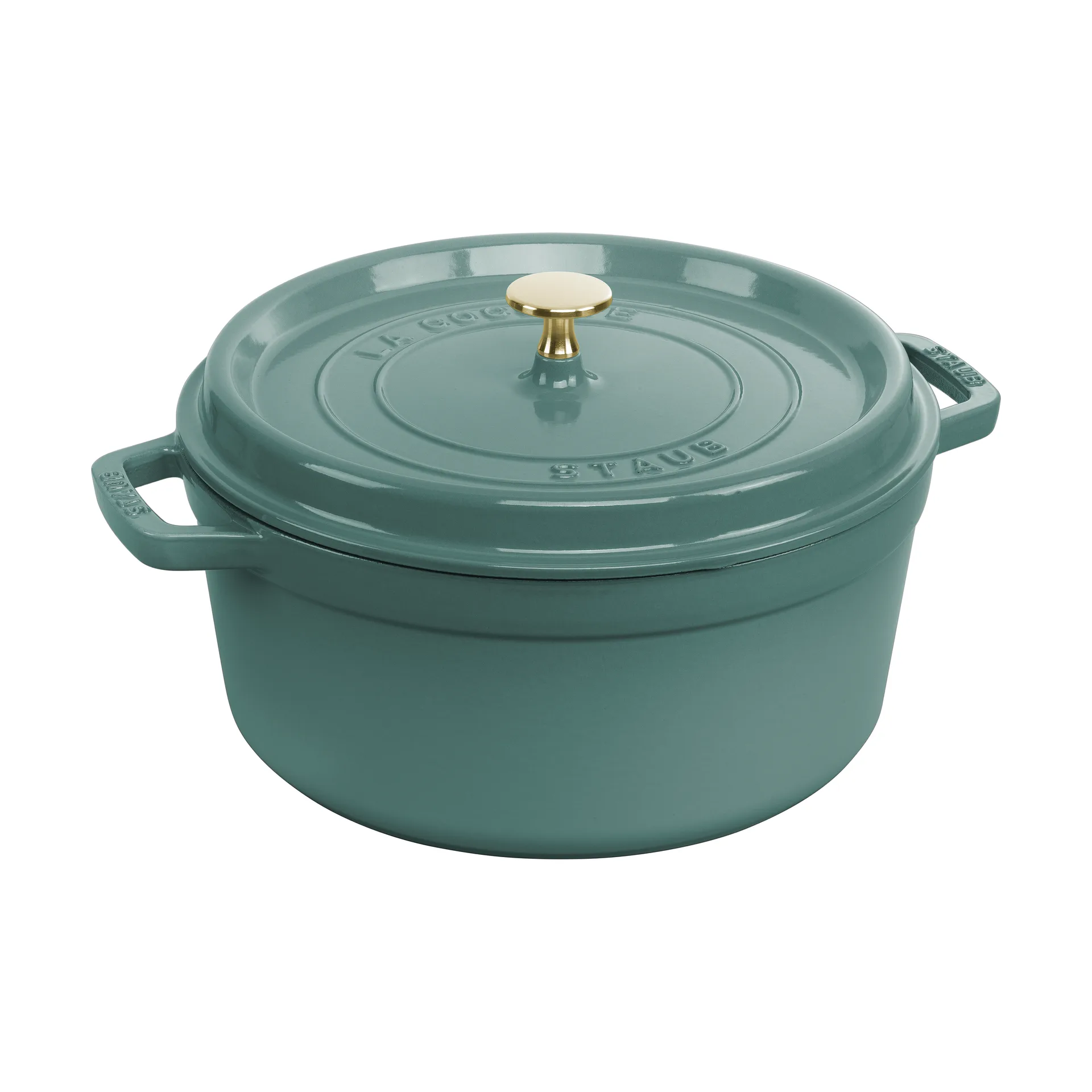 Staub La Cocotte rund gryde støbejern 5,2 L, Eukalyptus STAUB