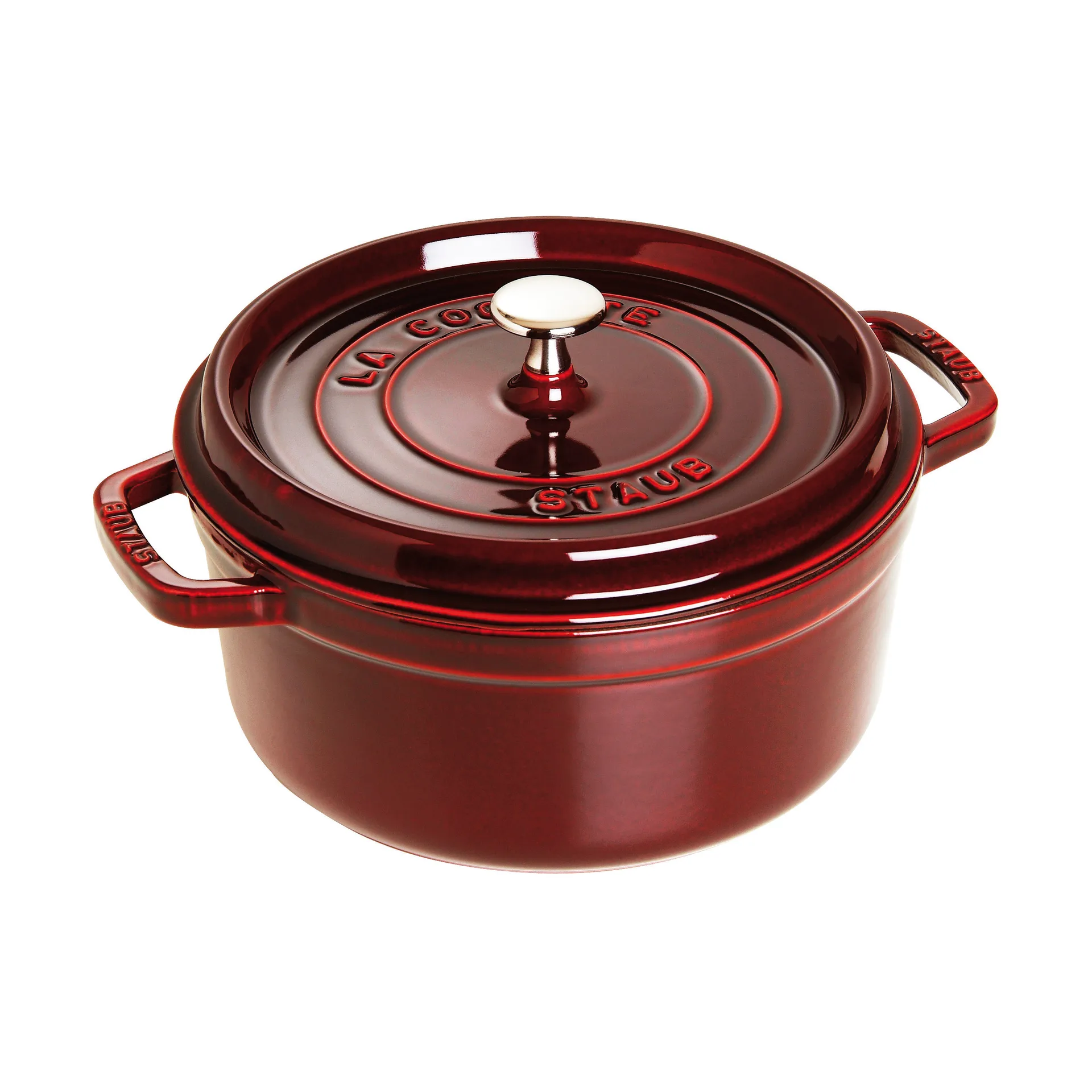 Staub La Cocotte rund gryde støbejern 5,2 L, Grenadine rød STAUB