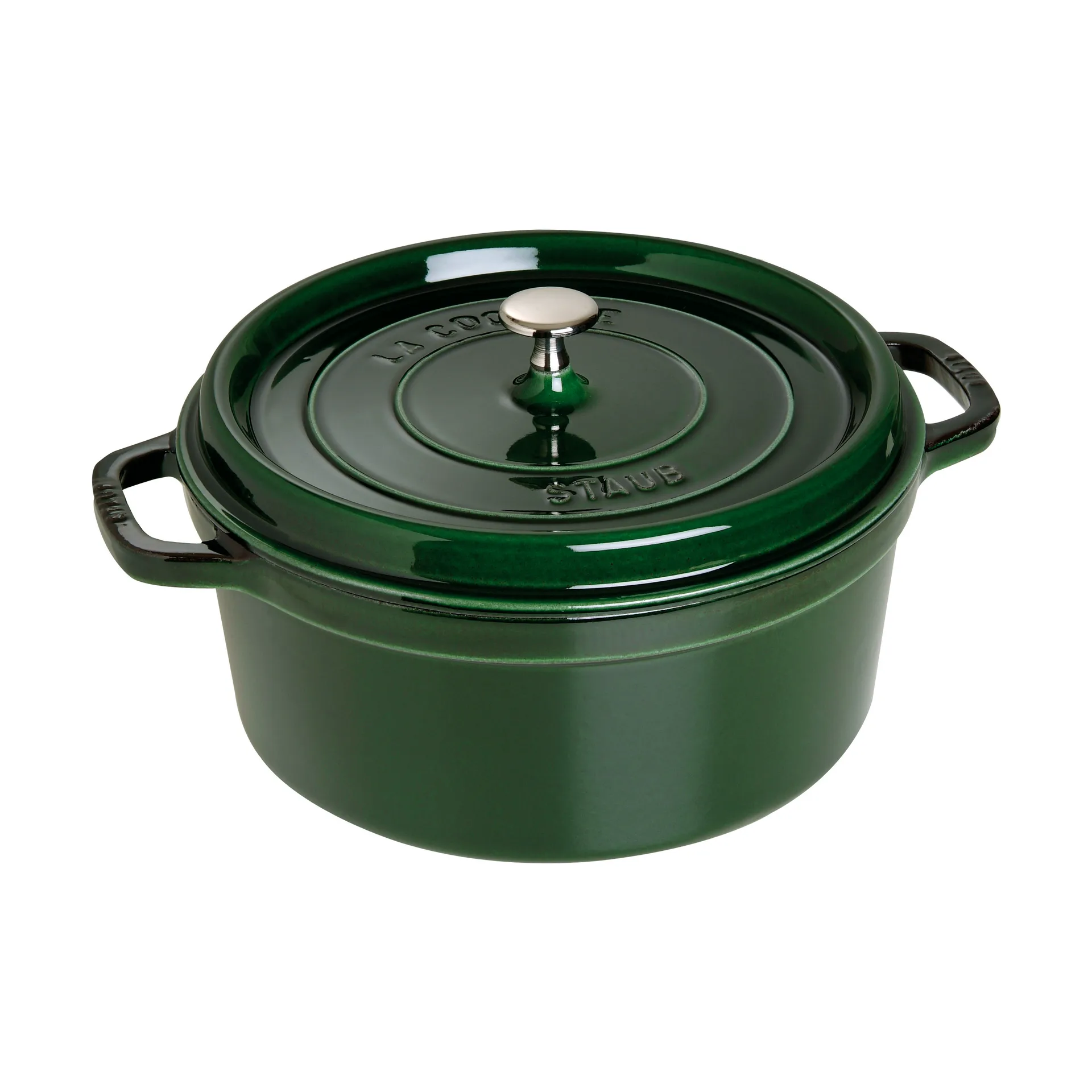 Staub La Cocotte rund gryde støbejern 6,7 L, Basilikum grøn STAUB