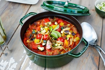 Staub La Cocotte rund gryde støbejern 6,7 L - Basilikum grøn - STAUB