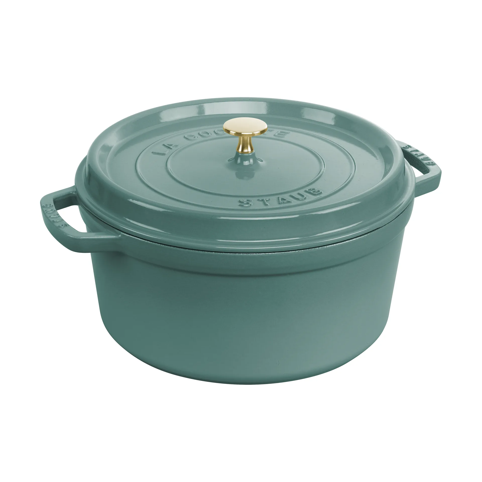 Staub La Cocotte rund gryde støbejern 6,7 L, Eukalyptus STAUB