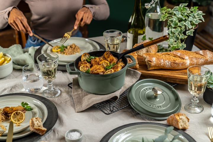 Staub La Cocotte rund gryde støbejern 6,7 L, Eukalyptus STAUB