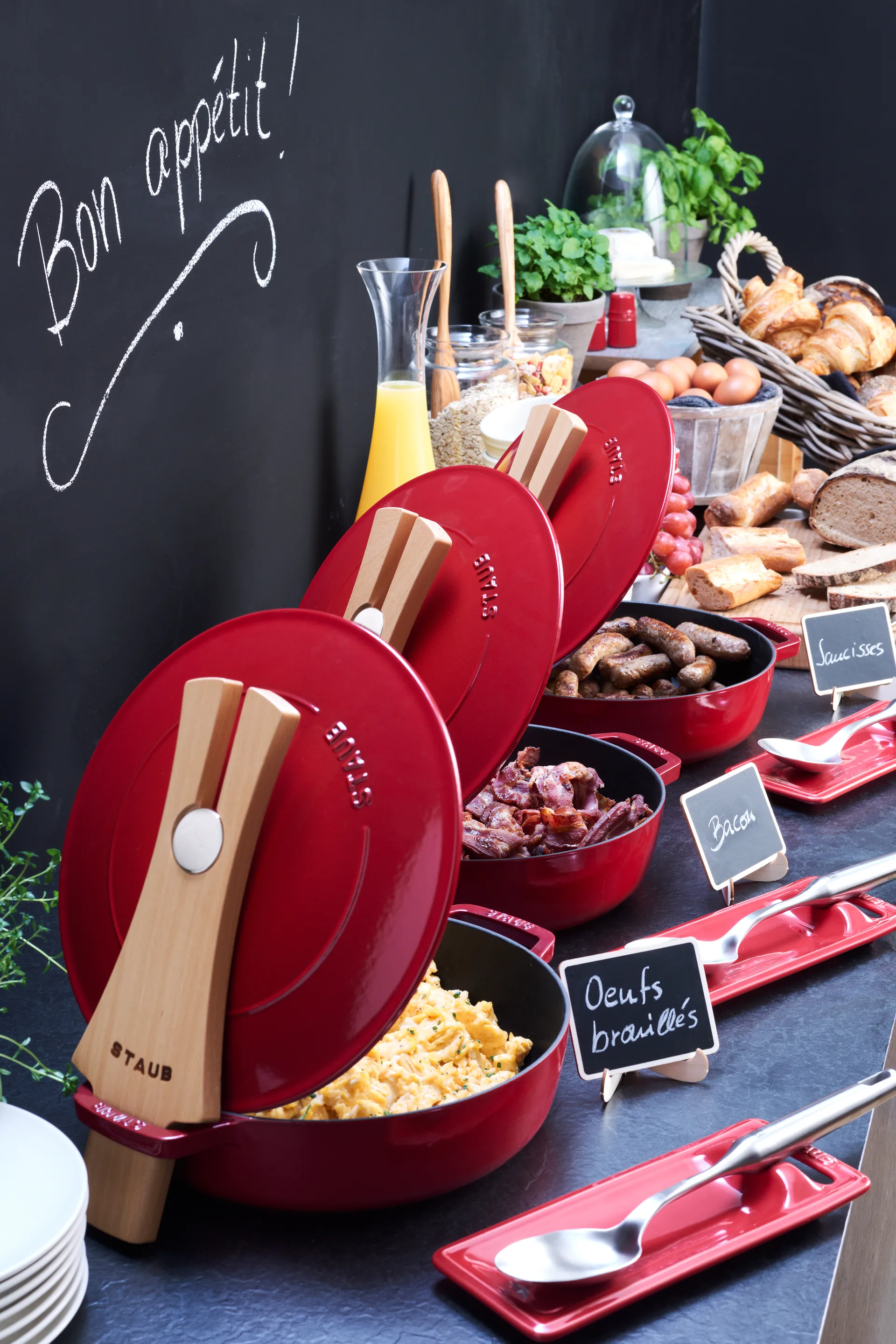 Staub lågholder i træ, 24 cm STAUB