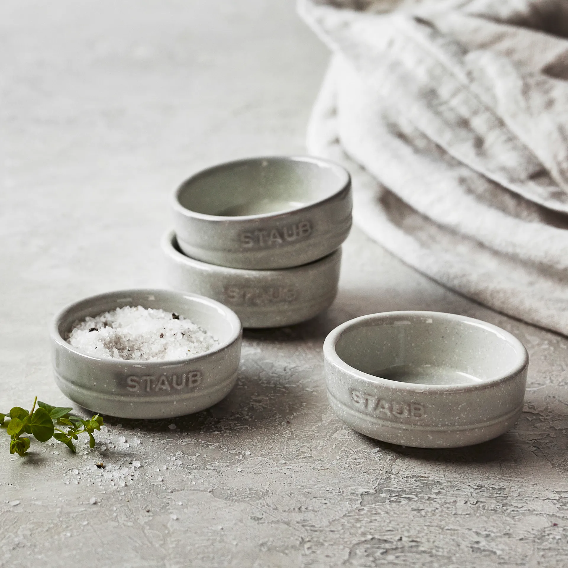 Staub New White Truffle mini skål 4-pak, Ø5 cm STAUB