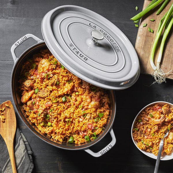 Staub oval gryde i støbejern 4,2 l, Grå STAUB