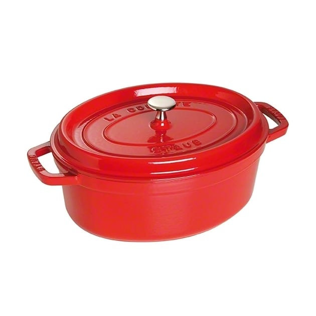 Staub oval gryde i støbejern 4,2 l, Rød STAUB