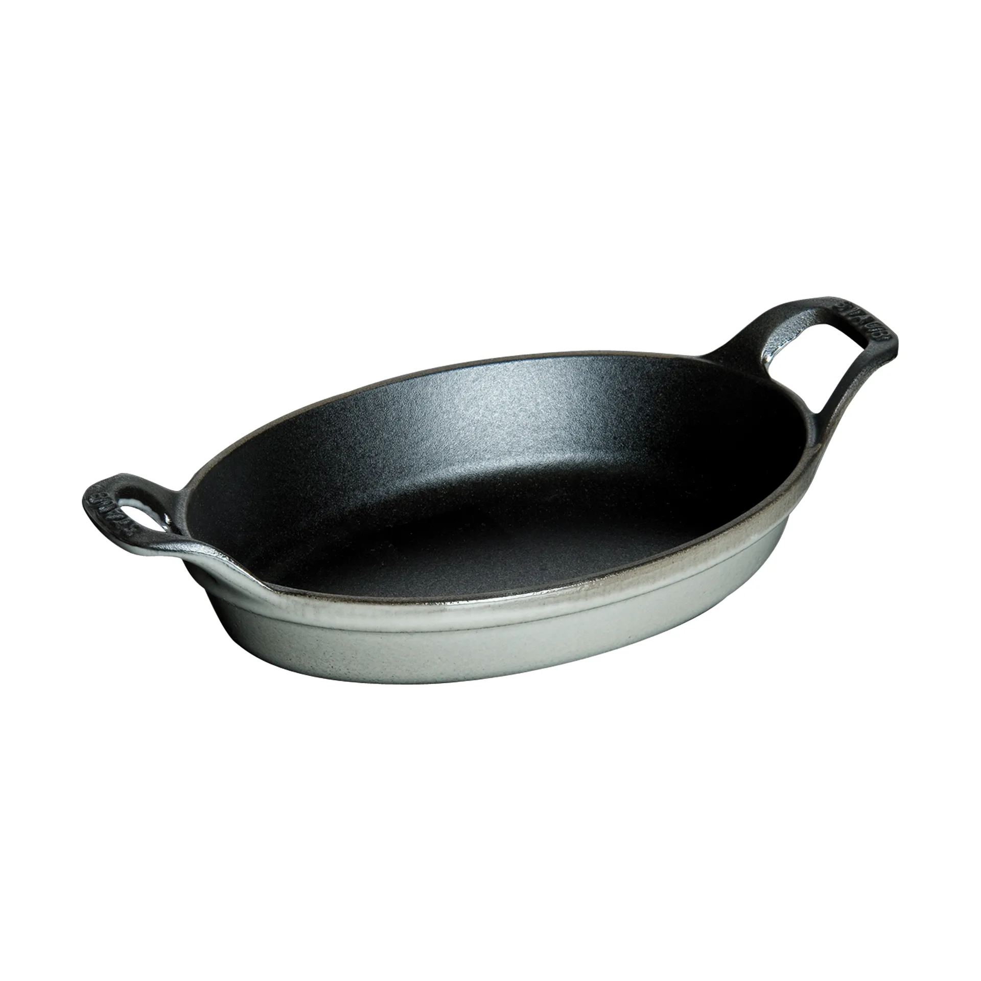 Staub oval ovnfast form støbejern 15 cm, Grafitgrå STAUB