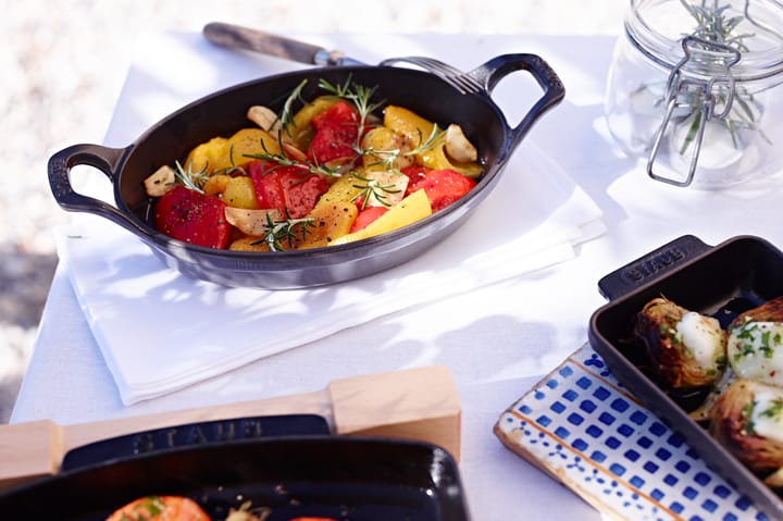 Staub oval ovnfast form støbejern 15 cm, Grafitgrå STAUB