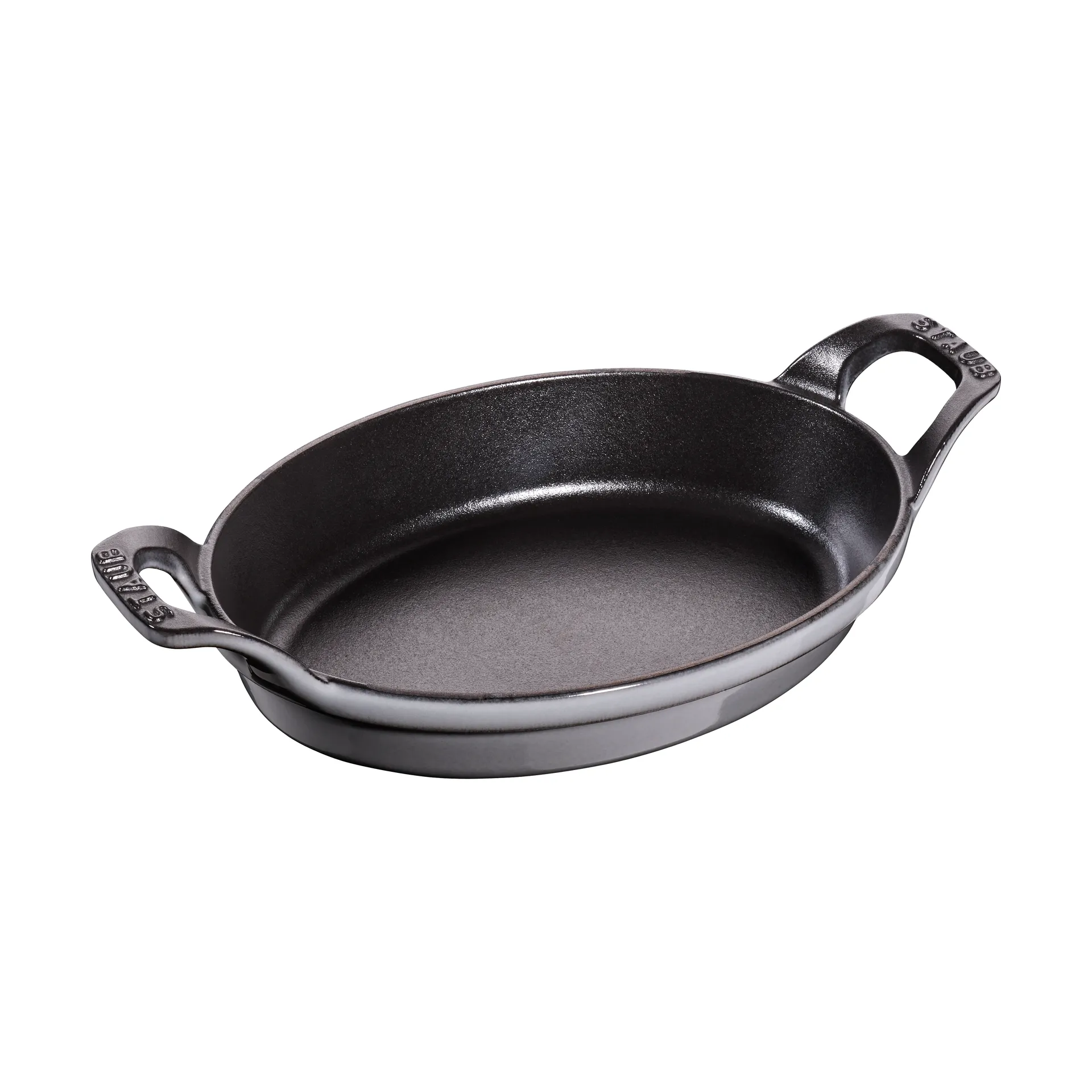 Staub oval ovnfast form støbejern 21 cm, Grafitgrå STAUB