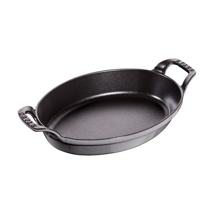 Staub oval ovnfast form støbejern 24 cm - Grafitgrå - STAUB