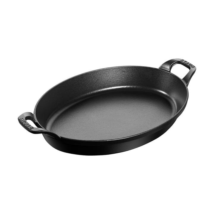 Staub oval ovnfast form støbejern 32 cm - Sort - STAUB