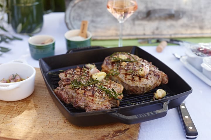 Staub Pure grillpande støbejern kvadratisk sort, 28 cm STAUB