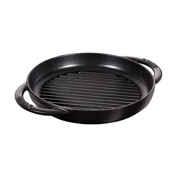 Staub Pure grillpande støbejern rund sort - Ø22 cm - STAUB